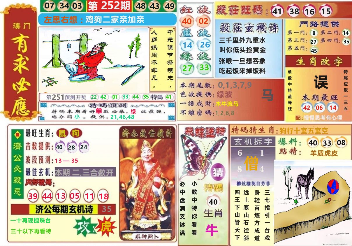 澳门有求必应 第252期