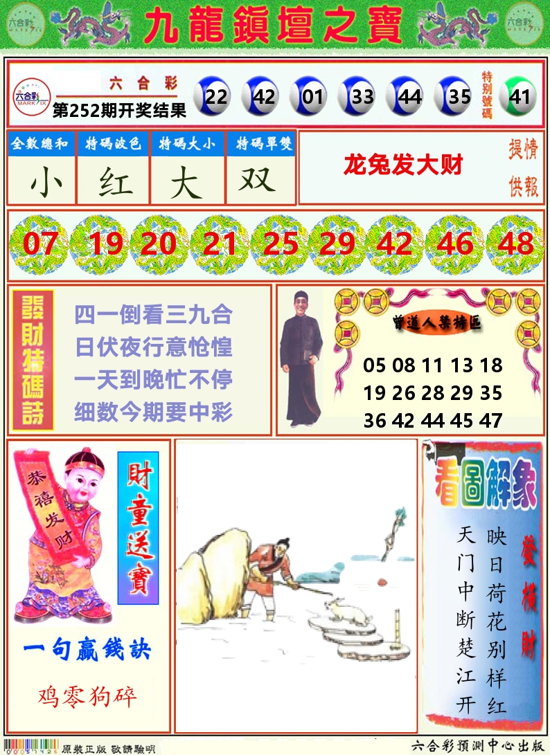 挂牌解特码A 第252期
