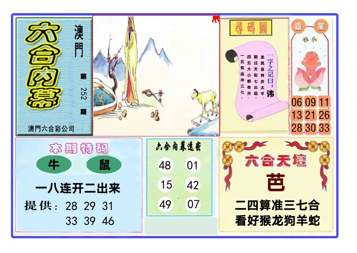 六合内幕 第252期