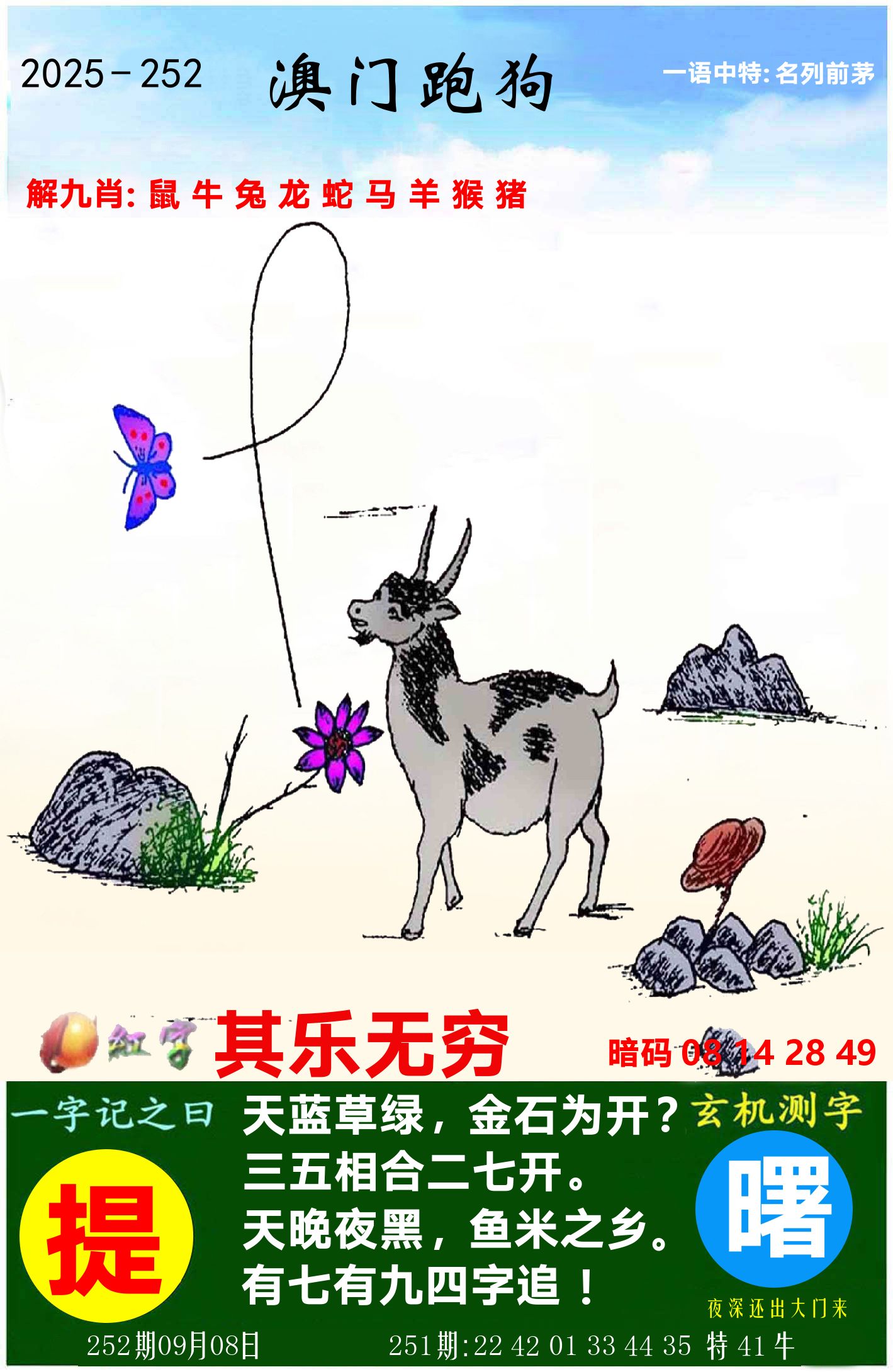 澳门跑狗图 第252期