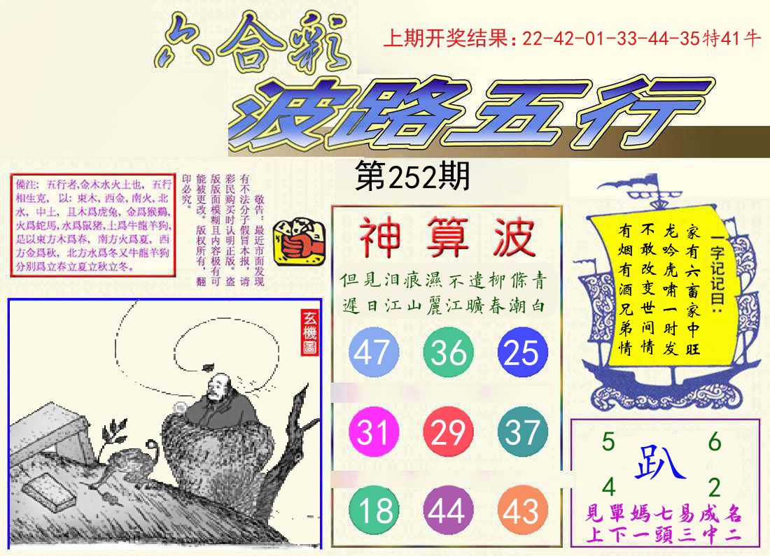 波路五行 第252期