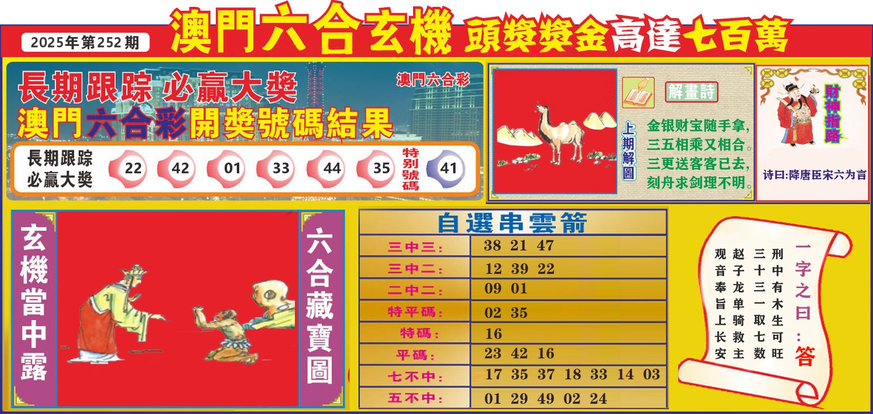 七星彩图C 第252期