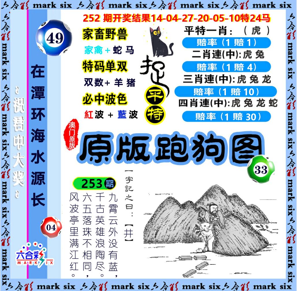 原版跑狗图 第253期