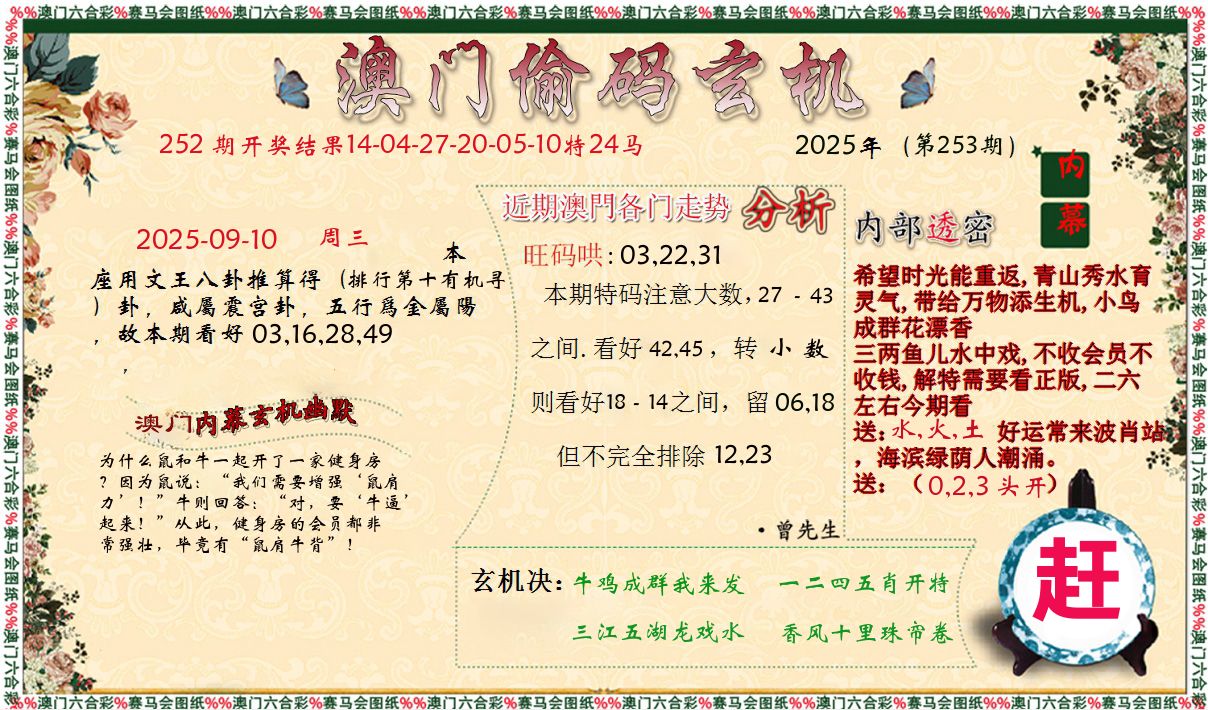 偷码玄机 第253期