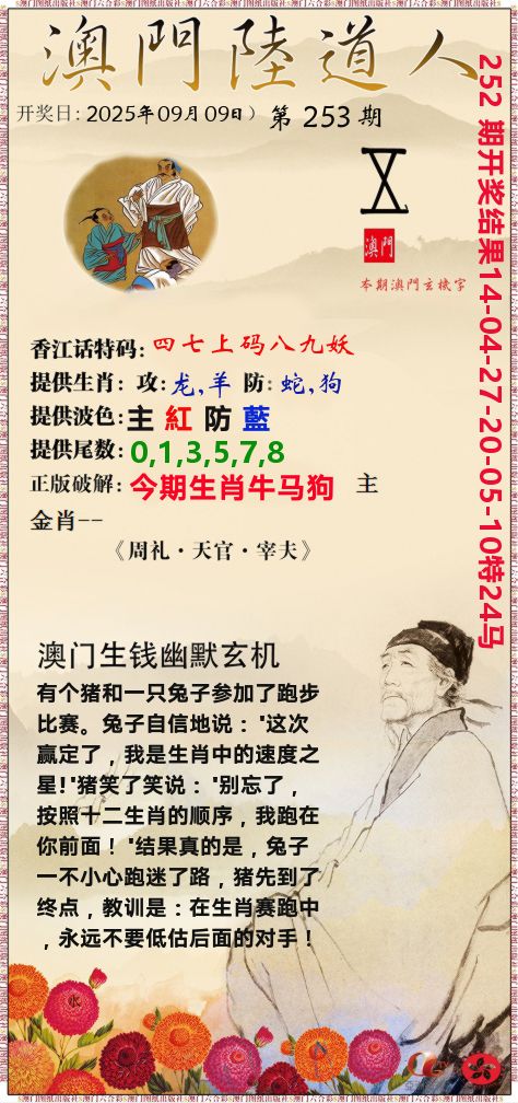 澳门陆道人 第253期