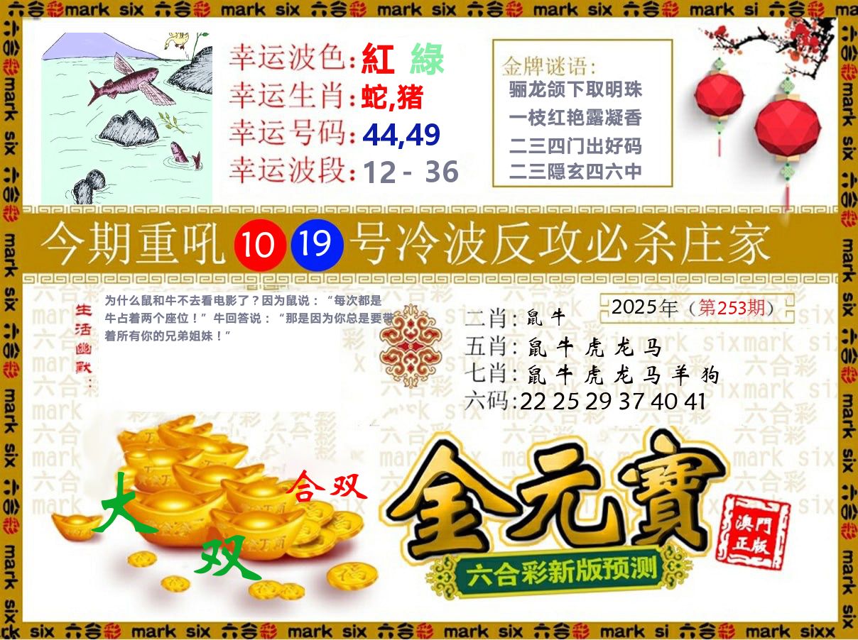金元宝 第253期