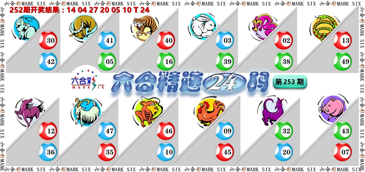 六合精选24码 第253期