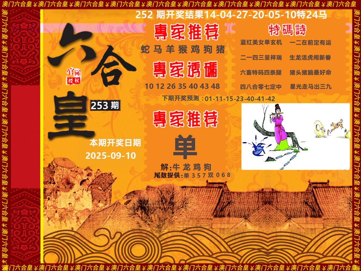 六合皇系列 第253期