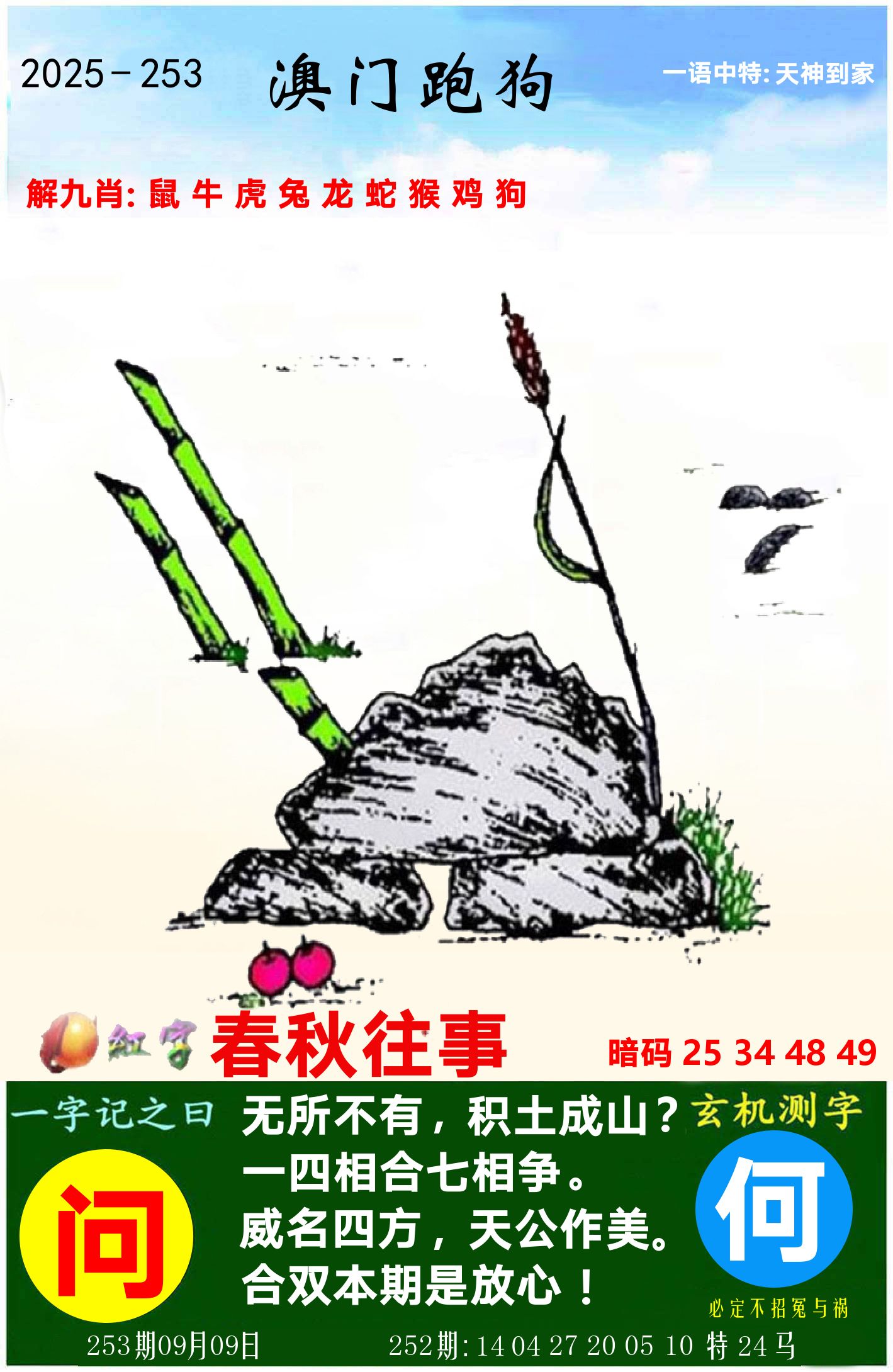 澳门跑狗图 第253期