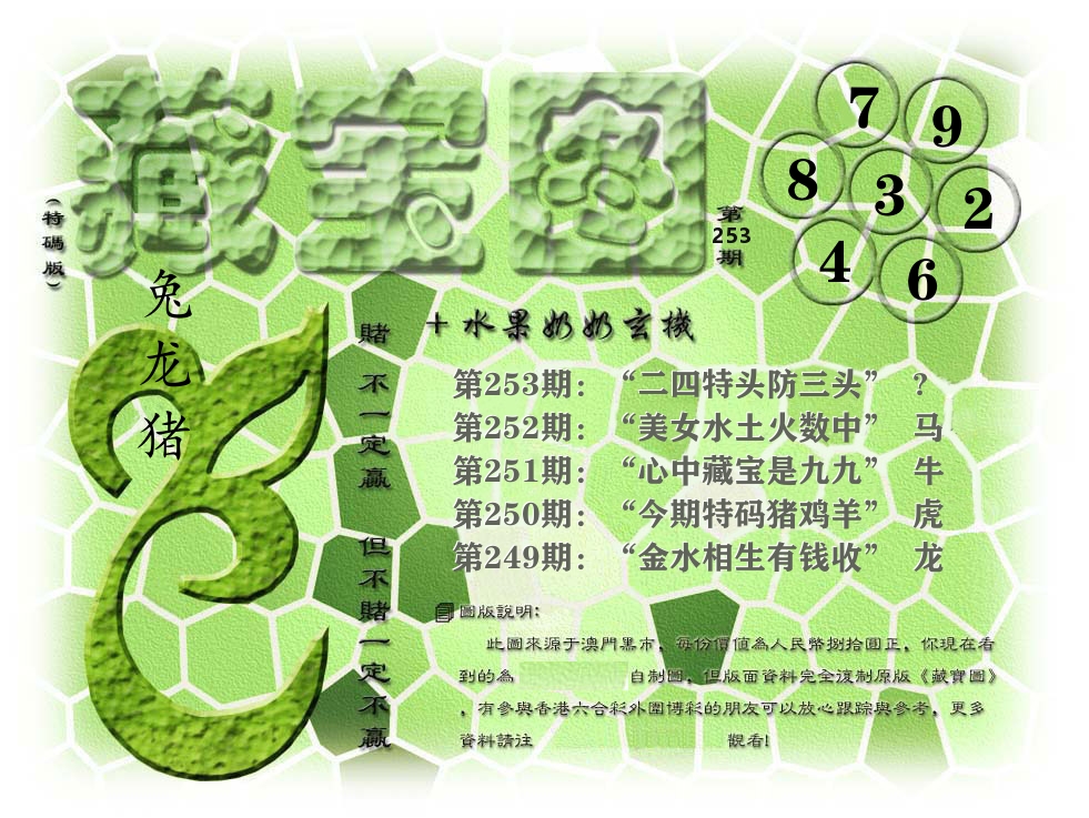 藏宝图奶奶玄机 第253期