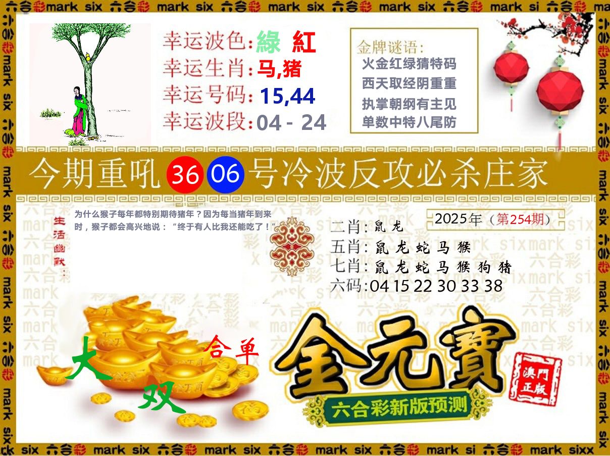 金元宝 第254期