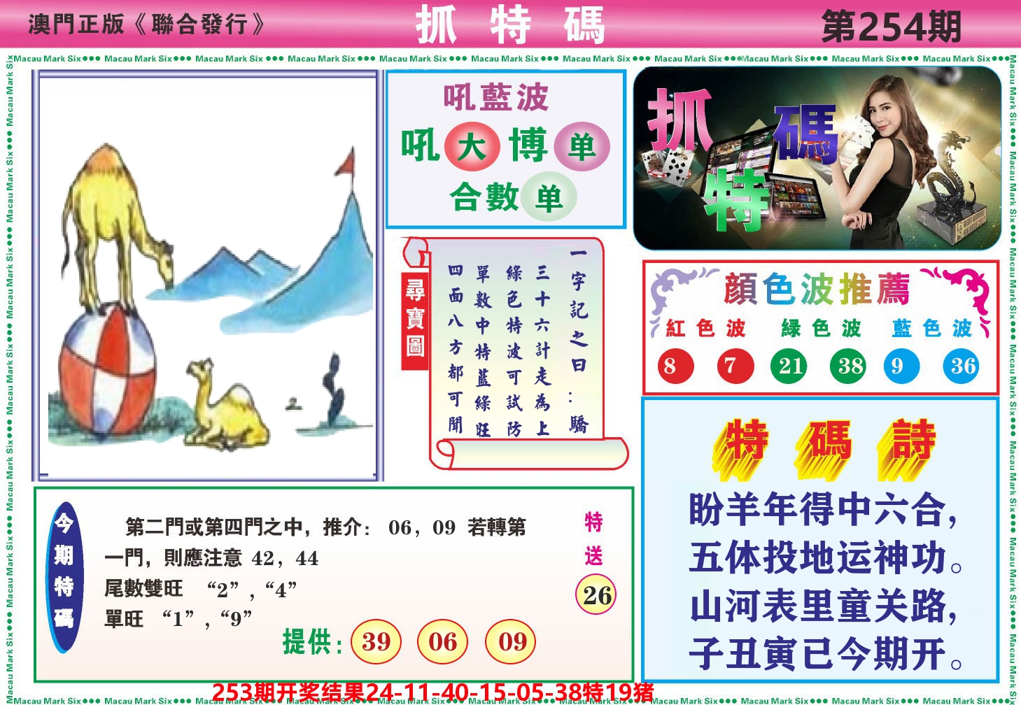 澳门抓特码A 第254期