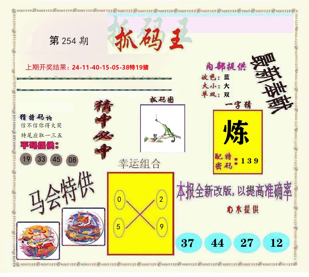 抓码王 第254期
