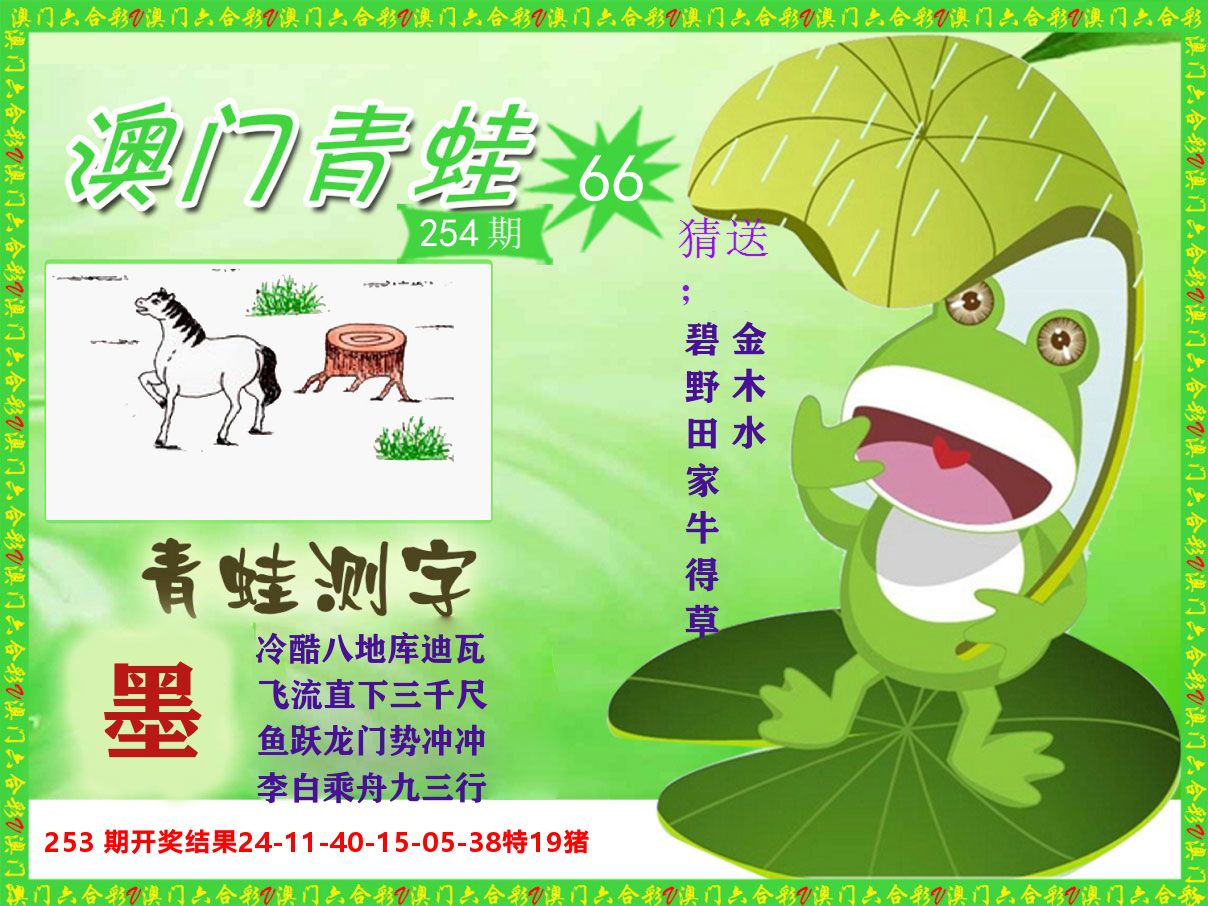 青蛙系列66 第254期