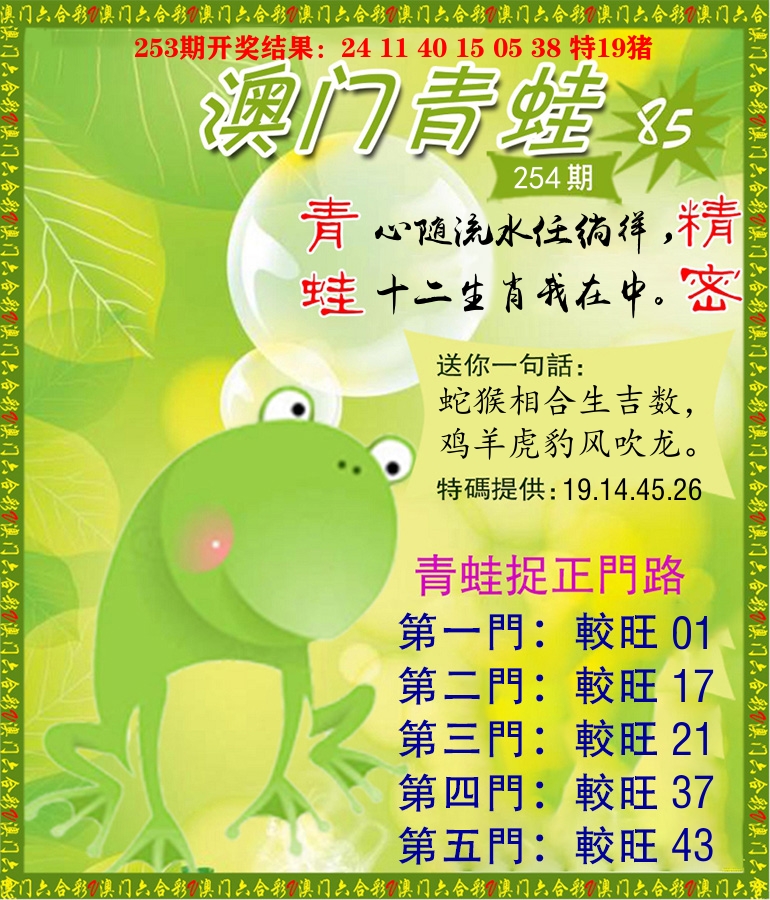 青蛙系列85 第254期