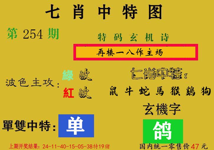 七肖中特图 第254期