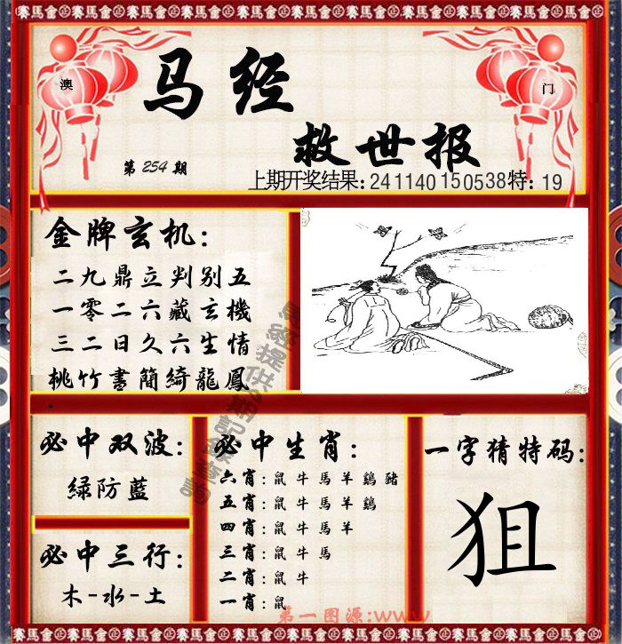 马经救世报 第254期