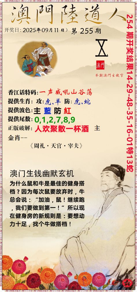 澳门陆道人 第255期