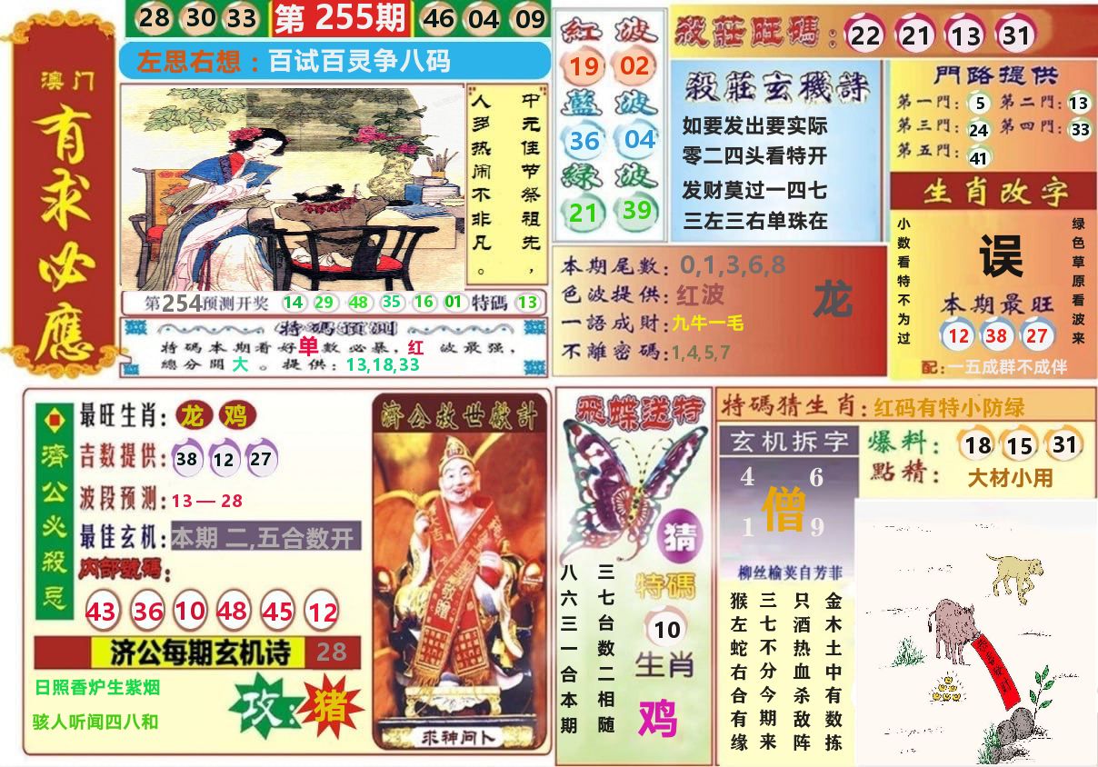 澳门有求必应 第255期