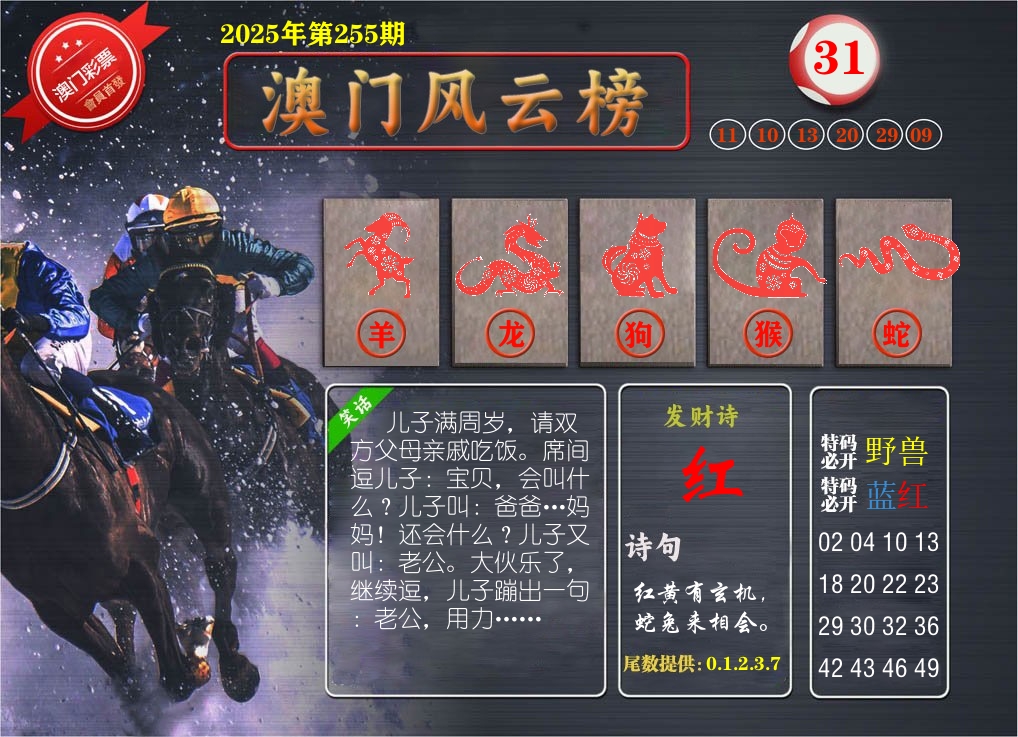 澳门风云榜 第255期