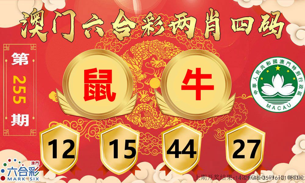 澳门两肖四码 第255期