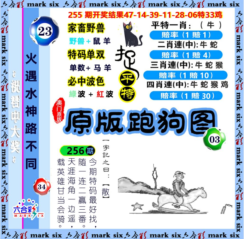 原版跑狗图 第256期
