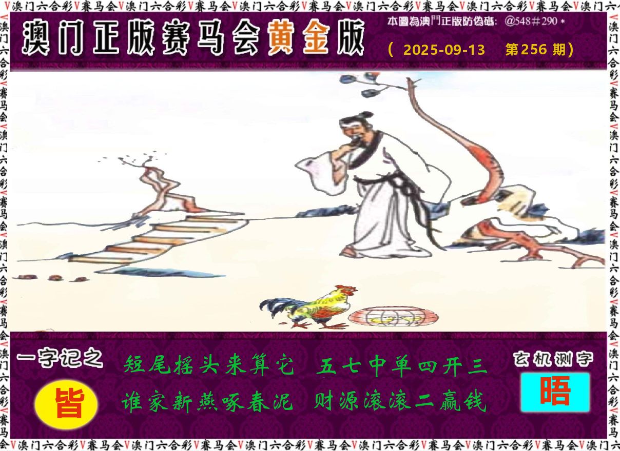 赛马会黄金版 第256期