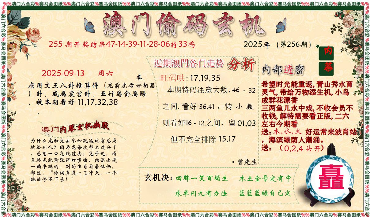 偷码玄机 第256期