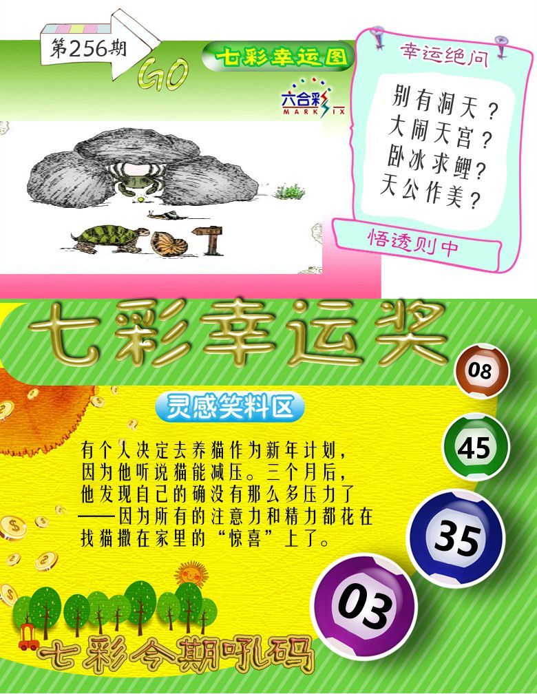 七彩幸运奖 第256期