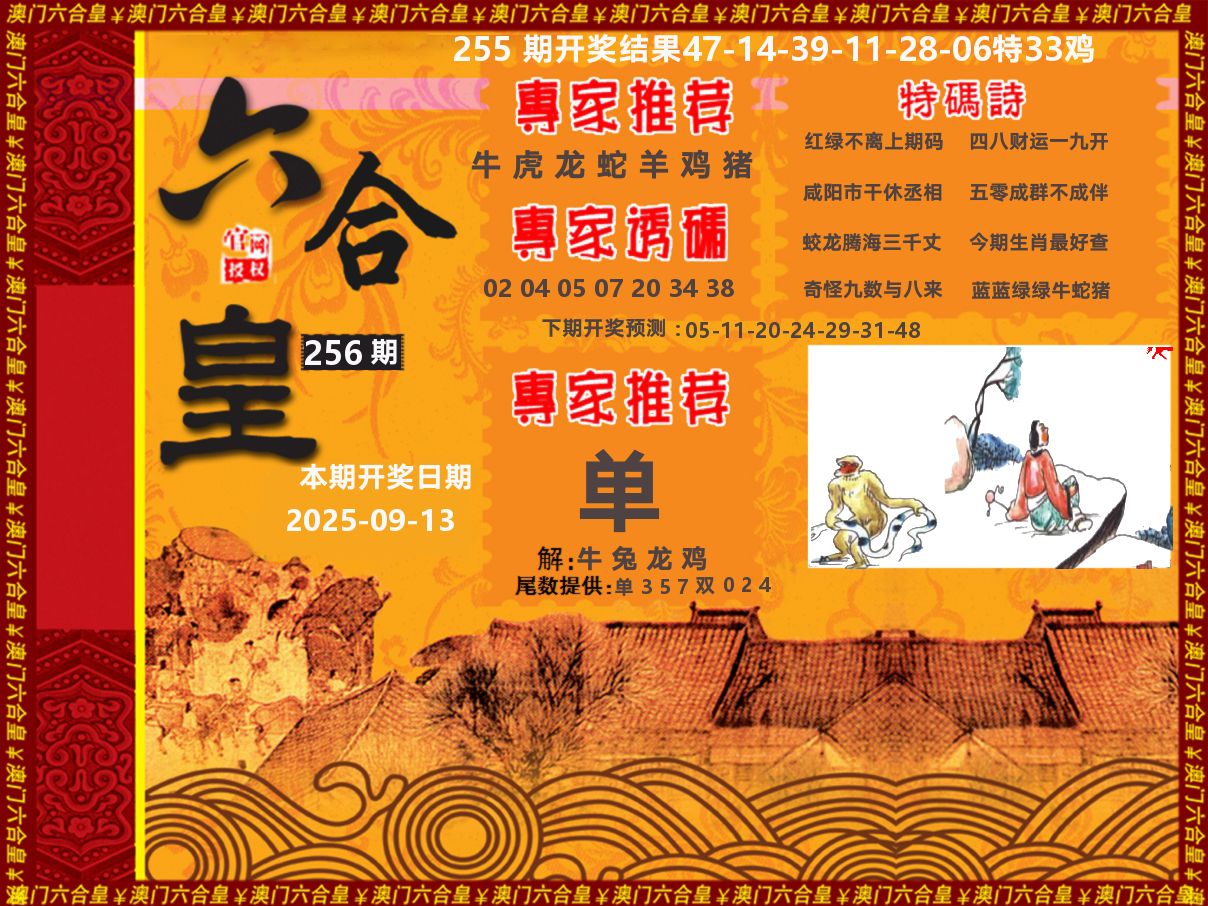 六合皇系列 第256期