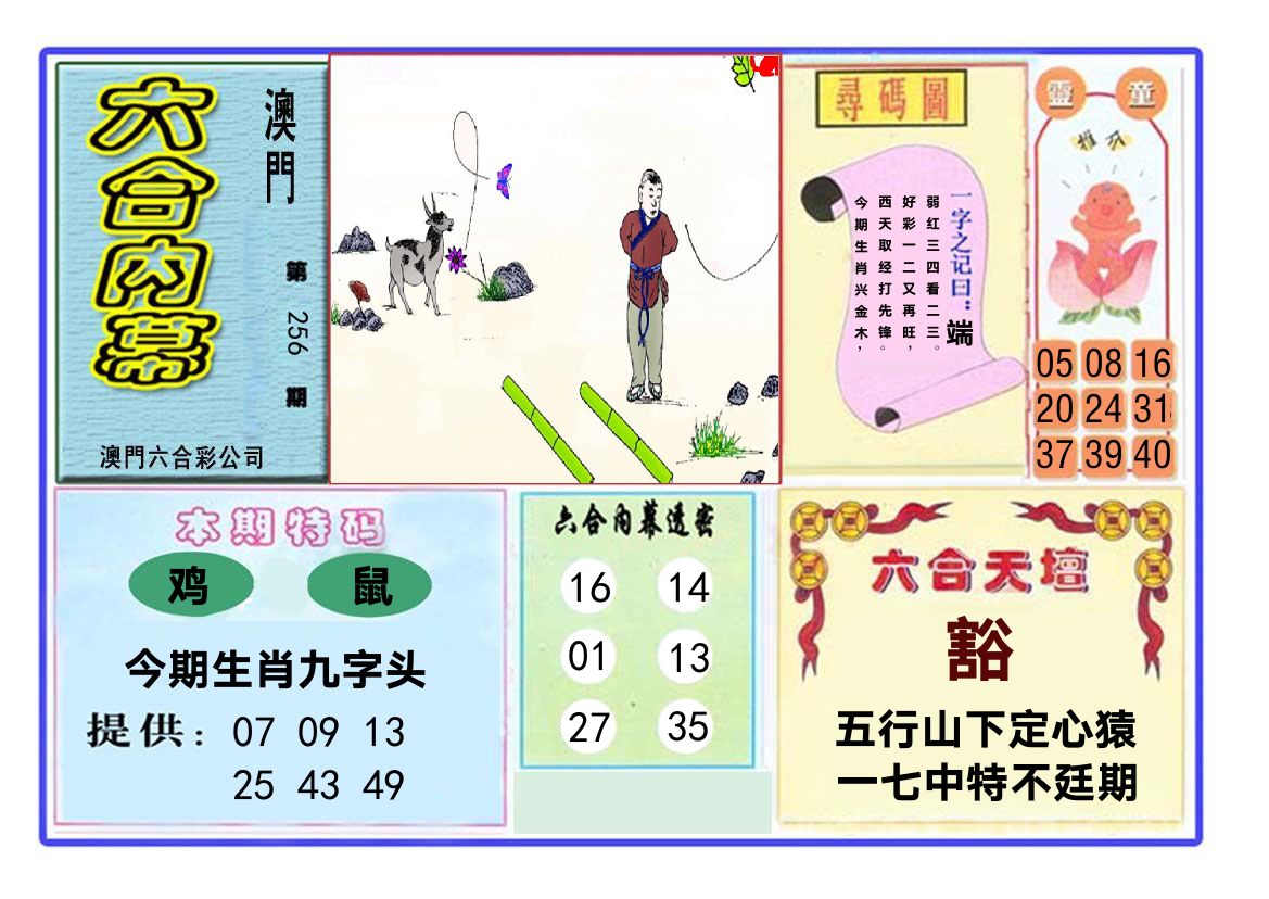 六合内幕 第256期