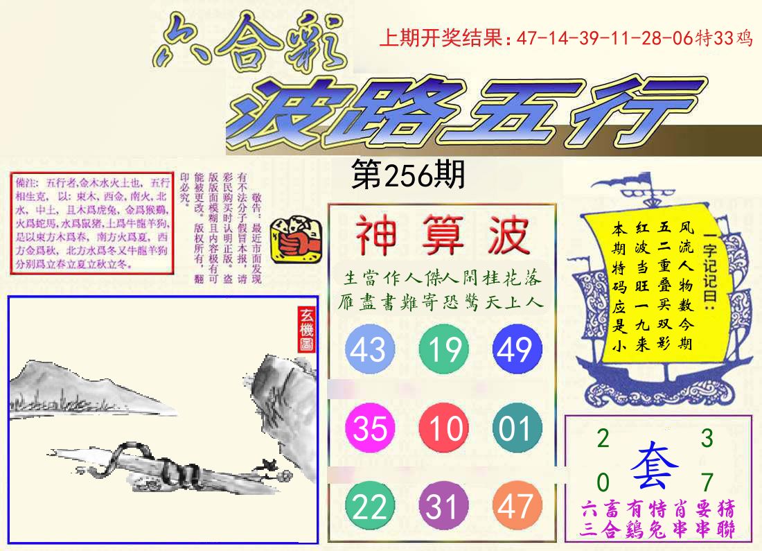 波路五行 第256期