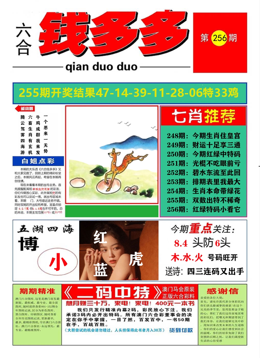 澳门钱多多A 第256期