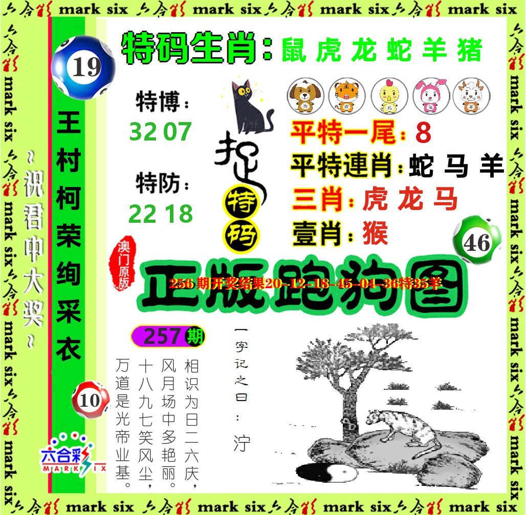 正版跑狗图 第257期
