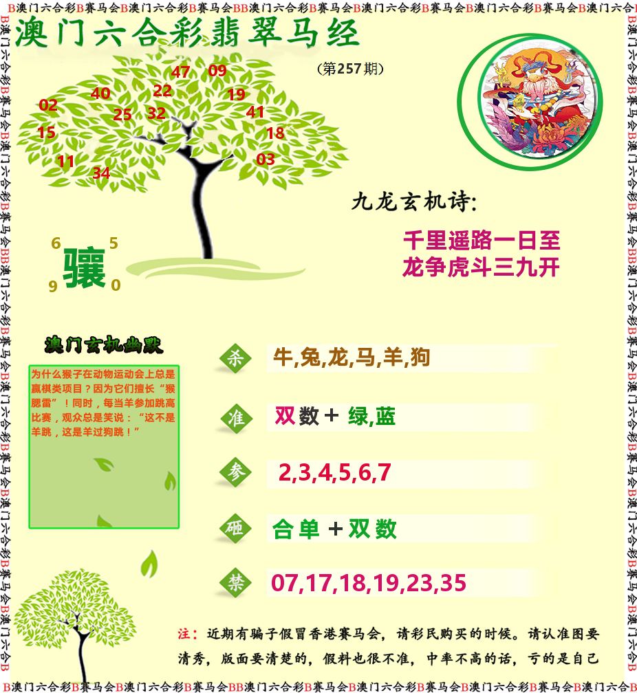 翡翠马经 第257期