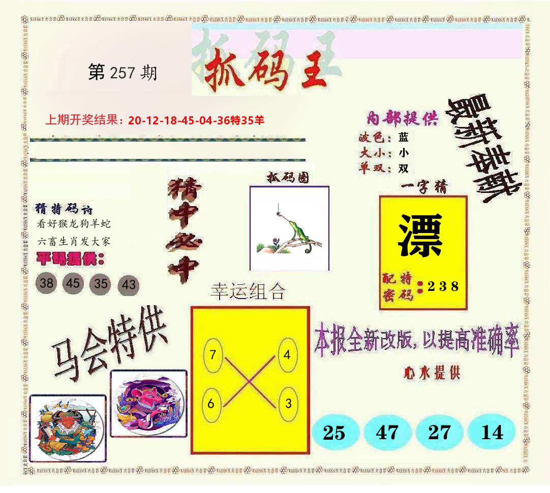 抓码王 第257期