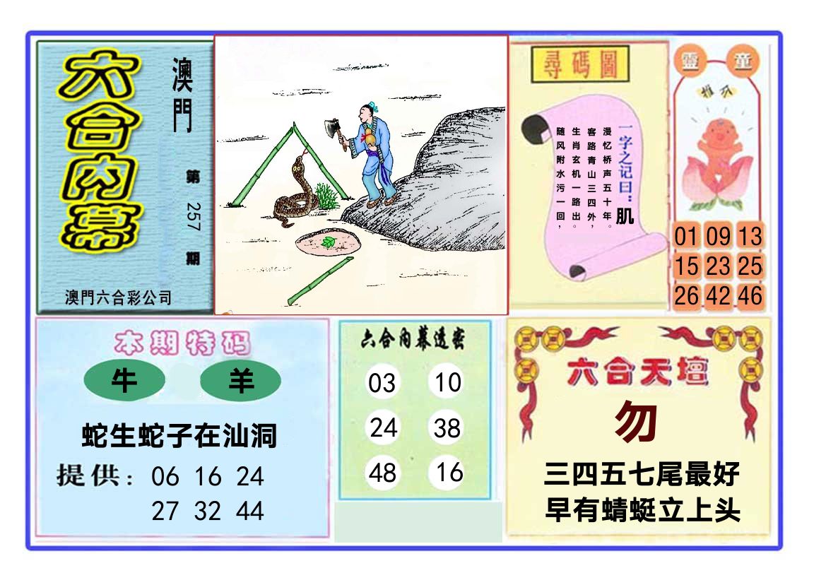 六合内幕 第257期