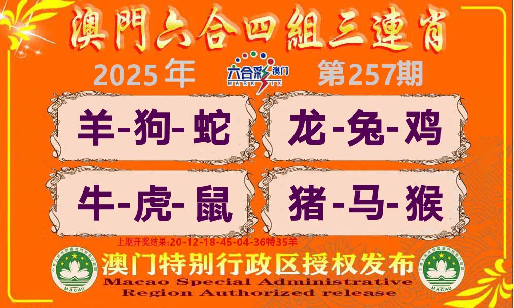 六合三连肖 第257期