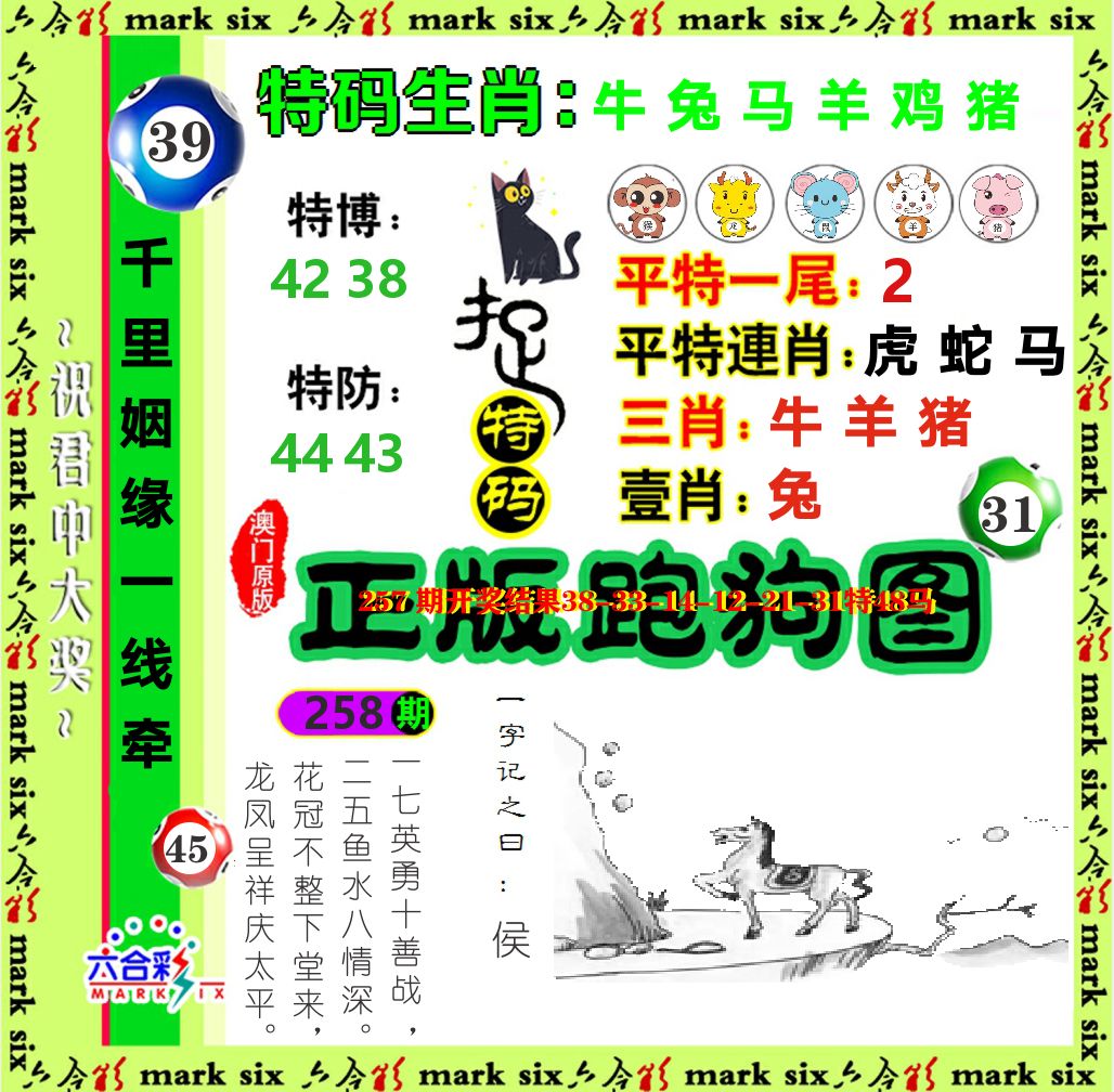 正版跑狗图 第258期