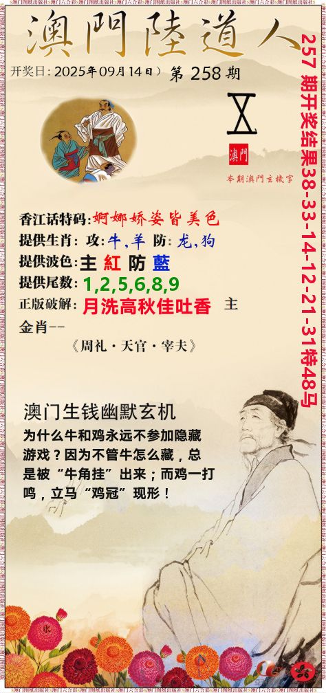 澳门陆道人 第258期