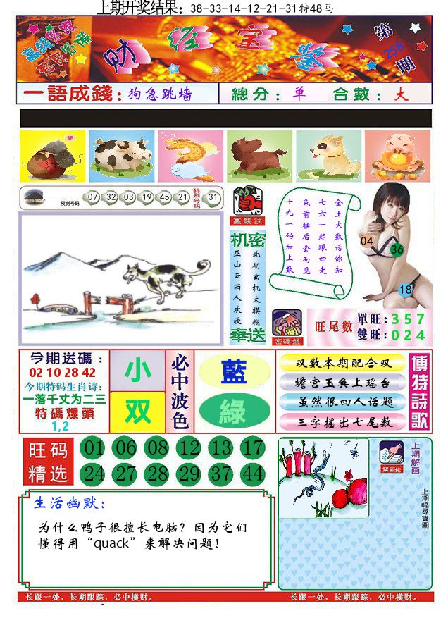 澳门财经宝鉴 第258期