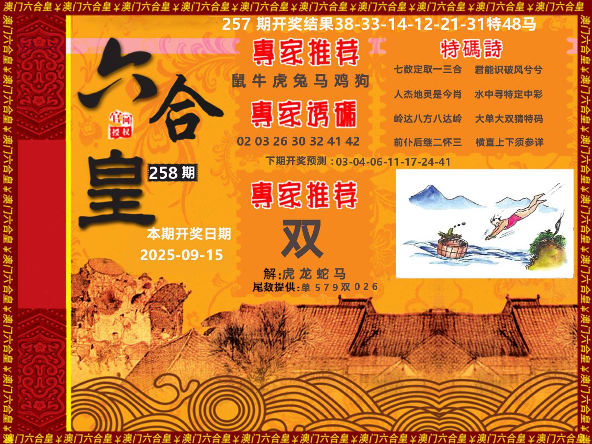 六合皇系列 第258期