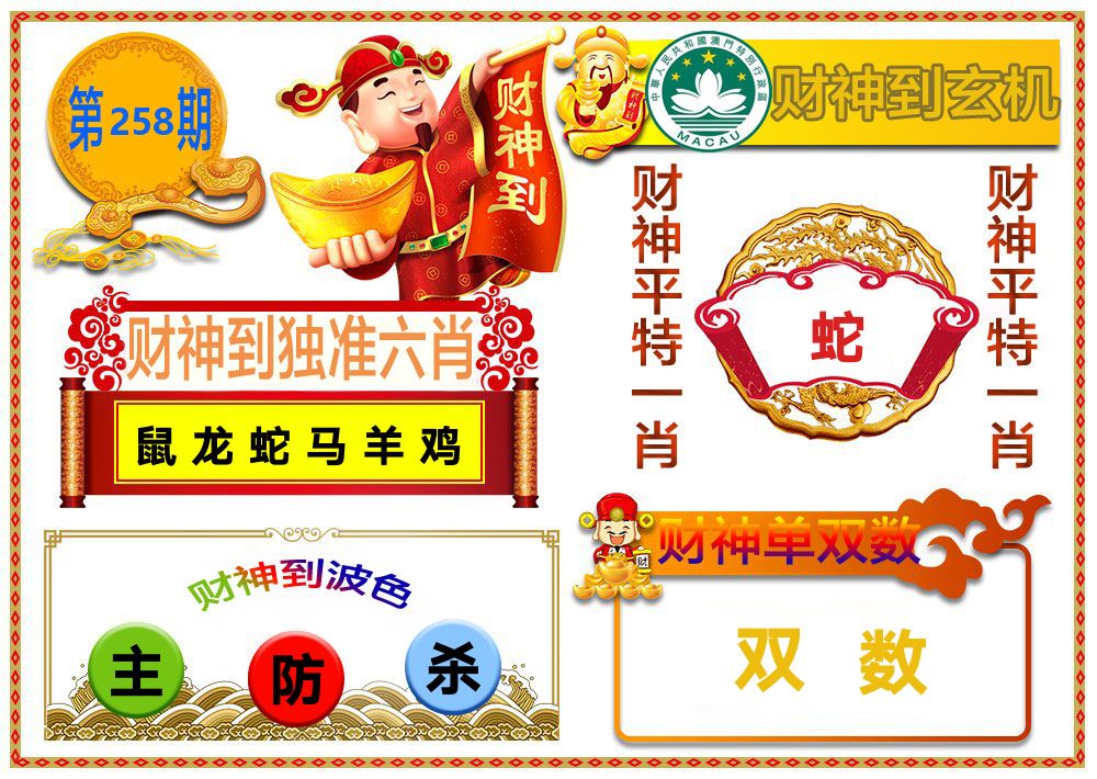 财神到玄机 第258期