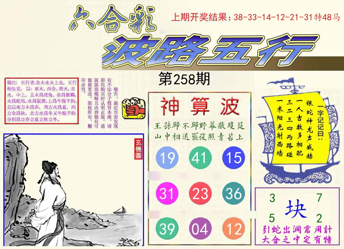 波路五行 第258期