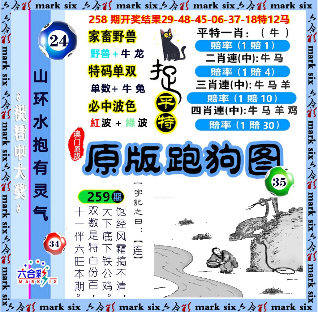 原版跑狗图 第259期
