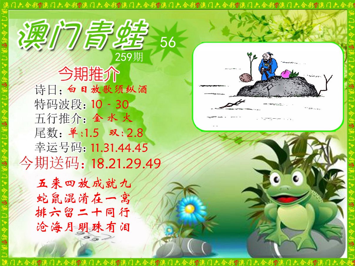 青蛙系列56 第259期