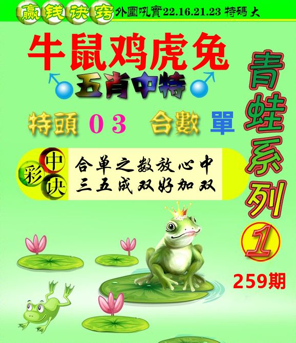 青蛙彩图 第259期