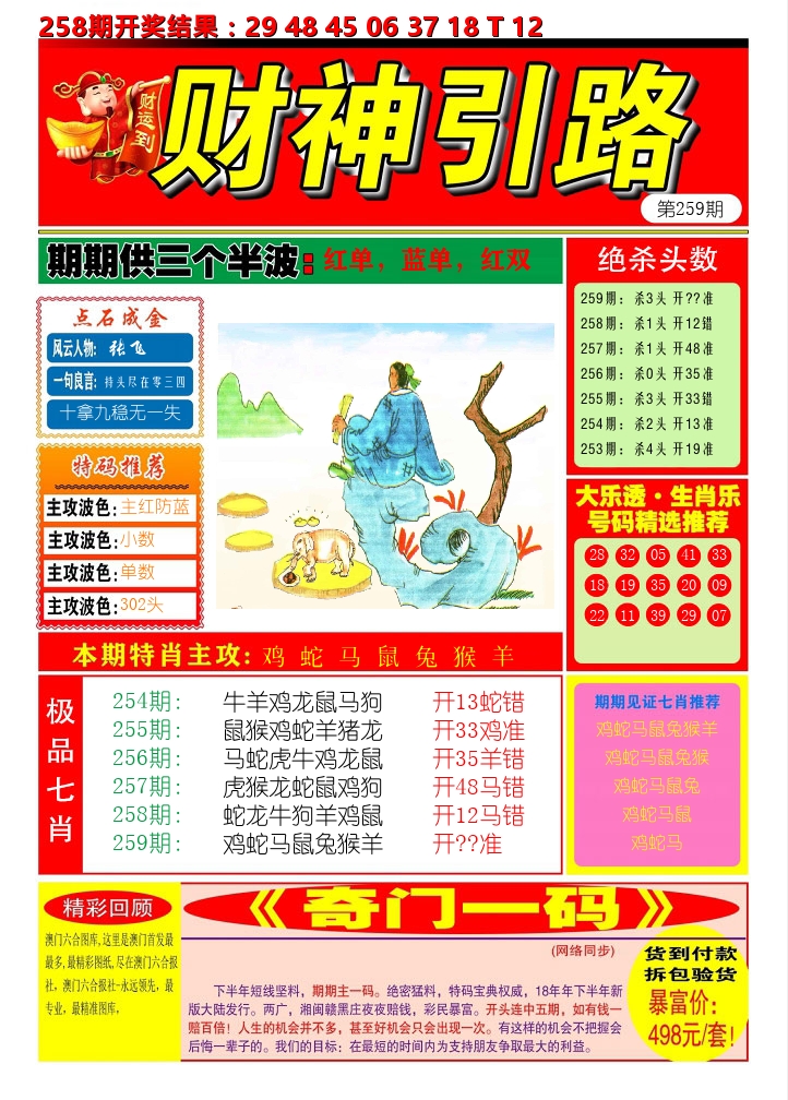 财神引路 第259期
