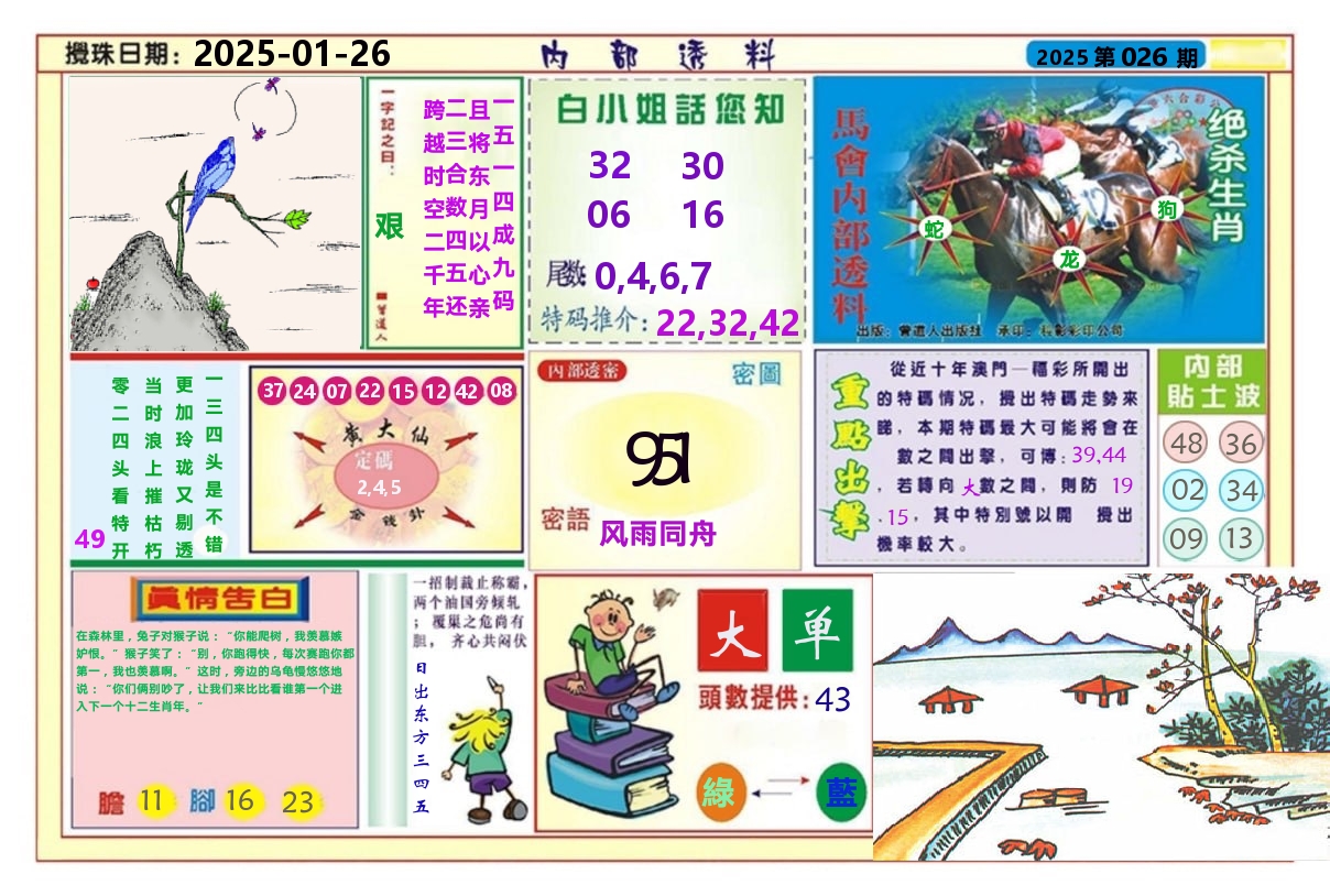 澳门内部透料A 第26期