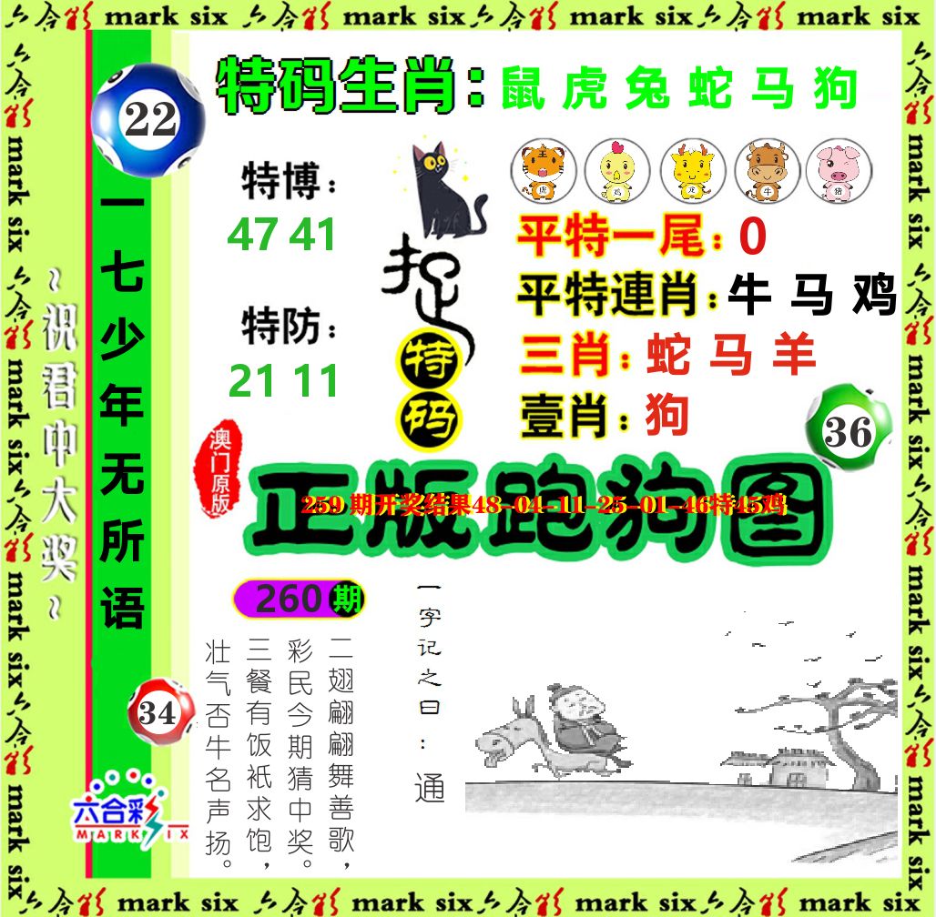 正版跑狗图 第260期